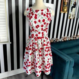 Retro Cherry Midi Dress